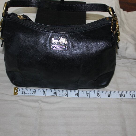 Coach Madison Leather Satchel Black EUC - Picture 7 of 10